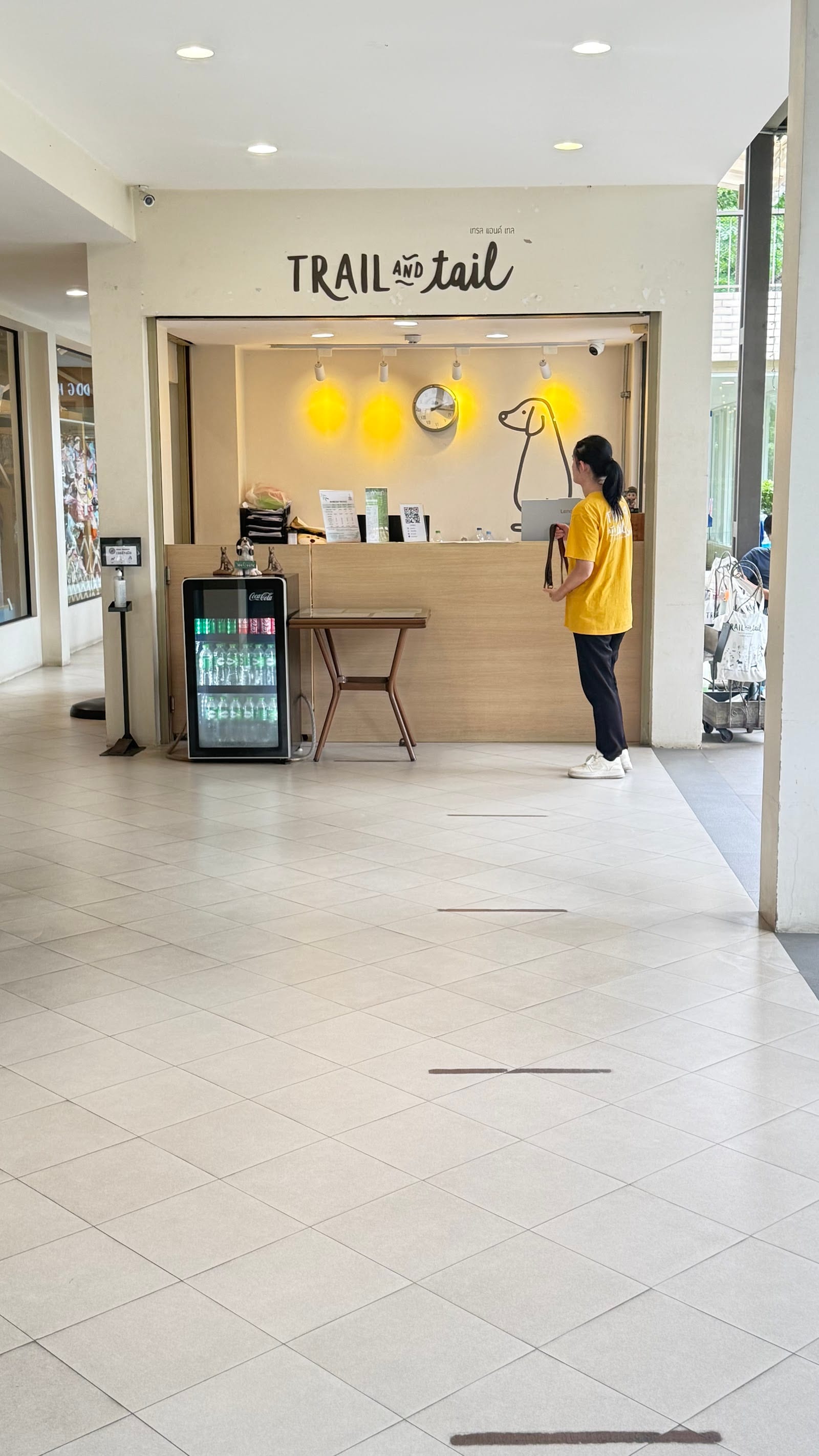 The Dogkery Café and reception inside Trail and Tail
